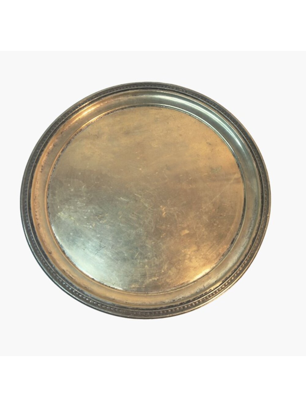 Barbour Silver Co Round Silver Plated Serving Tray Vintage USA 12 inch